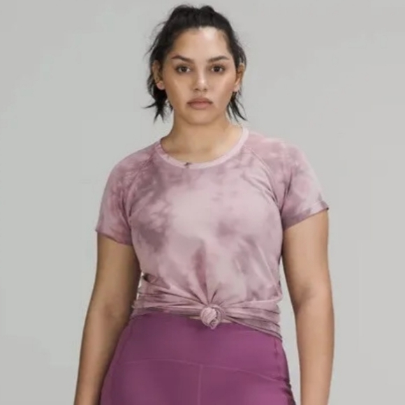 Lululemon Swiftly Tech Short Sleeve 2.0 Marble Dye Vintage Plum 10 - Picture 9 of 9